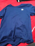 乔丹短袖t恤男夏季圆领短袖休闲上衣男士针织透气t恤衫棉 丝绒蓝 L 实拍图