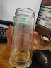 德琅（DELANG）德国品牌水晶杯双层玻璃杯商务办公茶水分离杯男女高档茶杯320ml 茶水分离杯8001-玫瑰金-独立茶仓 实拍图