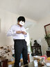拇指白小T【断码】男装商务男士衬衫立领长袖纯色衬衣男易打理 白色 44 实拍图