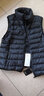 鸭鸭冬季新款羽绒服女休闲羽绒马夹时尚坎肩立领马甲背心KXM 黑色 L 实拍图