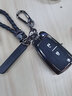 适用于东风日产钥匙套21款新14代轩逸钥匙包逍客奇骏骐达天籁尼桑楼兰蓝鸟骊威阳光途乐劲客男汽车扣壳 日产E款折叠三键【七彩】+【编织扣】 实拍图
