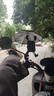 TOOKTRO外卖电动车手机架机车导航支架带小雨伞踏板摩托电瓶自行车载骑行 迅影手机架后视镜星辰黑+小雨伞 实拍图