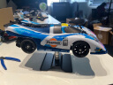 JJRIC专业rc遥控车漂移平跑赛车成人无刷全比例四驱高速竞速男孩玩具车 36cm 蓝白色-无刷版 晒单实拍图