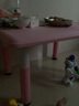 贝琪雅儿童桌椅套装学习桌椅宝宝画画升降积木桌椅子塑料家用幼儿园桌子 粉色塑料长桌（80*60） 实拍图