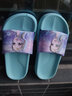 迪士尼儿童拖鞋夏宝宝女童洗澡防滑凉拖鞋小孩软底公主室内家居鞋 GE222651湖蓝 内长18cm 180 实拍图