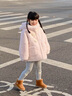 班喜迪女童外套秋装2026新款女宝宝加绒毛毛上衣秋季儿童加厚棉袄小童装 粉色 100 cm 实拍图
