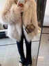 傲列2024秋冬轻奢品质貉子毛双面编织皮草女中长减龄狐狸毛毛外套大衣 黑色 均码 实拍图