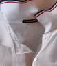 罗蒙儿童白色长袖polo衫男女童T恤打底衫学生班服校园服饰白色条纹150 实拍图