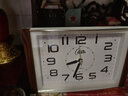 康巴丝（Compas）大字闹钟座挂两用净音扫简约老人闹钟床头台式桌面电子台钟 白色小号座钟2336 长17高11厘 实拍图