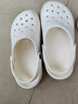 细细条 软萌可爱小熊洞洞鞋女夏学生外穿防滑防臭eva凉拖鞋护士鞋 奶油白 36-37 实拍图