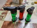 顶辉买2送1防风打火机充气直冲点艾灸雪茄喷枪气体点火器焊枪火机 绿色单支装(买2件发3支) 实拍图