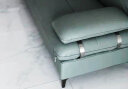 全友家居现代简约客厅真皮办公沙发小户型布艺沙发床两用多功能102600 灰蓝色|A款皮沙发床 实拍图