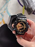 卡西欧（CASIO）黑金手表gshock黑白赛车冰韧运动时尚学生防水送男友圣诞礼物腕表 GA-110GB-1A潮流黑金 实拍图