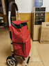 匠者折叠购物车便携轻便铝合金手拉车购物小拖车家用拉杆买菜车小拉车 红色两轮款铝合金购物车-升级款 实拍图