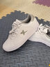 特步（XTEP）女鞋板鞋女2025新款秋冬季皮面滑板鞋休闲运动鞋平底板鞋小白鞋女 白浅灰 37 实拍图