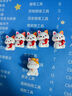 景观摆件可爱招财猫树脂工艺品汽车中控台摆件家居装饰礼品 招财猫 6个一套 实拍图