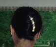 张太太 插梳盘发器韩国发饰水钻发梳防滑发夹发卡头饰卡子顶夹送妈妈饰品 香槟色 实拍图