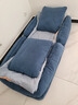 墨往人类狗窝懒人沙发床单双人可睡觉飘窗小沙发椅床上座椅 蓝色177*95【加大】科技绒 实拍图