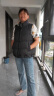 坦博尔羽绒服女轻薄羽绒马甲时尚立领背心短款外套TD238006 黑色 M (165) 实拍图