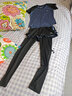 骆驼（CAMEL）弹力健身服女瑜伽运动训练两件套装 Y8S1QL8628-1 氧气蓝 S 实拍图