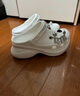 卡骆驰crocs檀健次同款复古洞洞鞋女鞋厚底老爹鞋小鲸鱼洞洞鞋206302 白色-100(含智必星) 37 /38(240mm) 实拍图