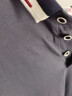 卡帝乐鳄鱼（CARTELO）长袖T恤男秋季POLO打底衫男士休闲上衣商务衣服 深灰色 3XL  实拍图