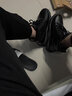 马丁靴男新款夏季耐磨时尚韩版潮流男士靴子百搭高帮休闲男士皮鞋 Y522黑色 39 实拍图