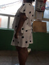 澳琪兰（AOQILAN）睡衣女士夏季薄款两件套短袖纯棉家居服夏天波点宽松大码胖MM套装 9066白色 女士XXL 实拍图