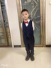 鼎玛仕儿童西服套装男童小西装花童礼服韩版中大童主持人男孩钢琴演出服 蓝6件套:3件套+衬衫+领结+领带 120 码 身高110-120cm 重39-45斤 实拍图