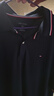 TOMMY HILFIGER25春夏新款男透气珠地网眼通勤修身短袖T恤/镶边翻领POLO衫 【合身款】午夜深蓝CHS 2XL 实拍图