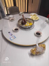 康佳（KONKA）康佳电陶炉火锅暖菜板饭菜保温板家用热菜板圆形可旋转智能餐桌加热神器 90CM【电陶炉火锅款】白色大理石纹+电动旋转 实拍图