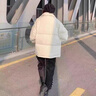 WASSUP HERMU官方潮牌羽绒服男女立领冬季优质白鸭绒宽松保暖外套情侣款冬装 米白色 XL （推荐145-170斤） 实拍图