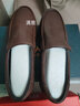 老人头男鞋春秋季商务休闲皮鞋男厚底防滑套脚中年爸爸鞋真皮加绒特大码 棕色加绒款 43 实拍图