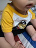 Classic Teddy儿童短袖男童T恤女童上衣夏季新款童装宝宝衣服半袖夏装1 棒球帽子熊同色插肩杏黄 90 实拍图