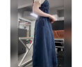 蔓尔依（MANERYI）连衣裙女夏装2024年新款韩版小个子显瘦牛仔背带裙夏天长裙子套装 上衣+裙子 M 晒单实拍图