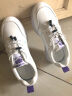 Cupald牛皮运动鞋女2024春季新款女鞋子休闲鞋跑步鞋小白鞋板鞋旅游鞋女 白紫色  （真皮 标准鞋码） 38 晒单实拍图