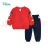 迪士尼童装男童套装潮酷米奇宝宝卫衣套装保暖舒适 红色 24个月/身高90cm 实拍图