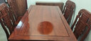 木中央 红木家具 非洲花梨（学名:刺猬紫檀）餐桌椅组合 中式象头长方形餐台全实木饭桌 单个餐椅 实拍图