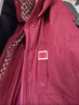 雅鹿品牌长款羽绒服女长过膝新款冬季加厚保暖时尚宽松鸭绒连帽外套 红色 M （推荐125-150斤） 实拍图