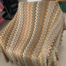 BATTILO美式沙发毯盖毯波西米亚毯民族风夏毯披肩毯空调毯床尾搭巾针织毯 绿黄色 127x170cm【含流苏】 实拍图