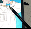 RtakoRTAKO 【三笔合一】电容笔苹果pencil手写笔ipad触控笔细头pro绘画安卓平板手机触屏笔 【经典款】古典黑【笔头+绘画办公软件】 实拍图
