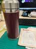 檀轩阁紫砂内胆保温杯大容量紫砂茶杯男士款公司纪念礼品节日礼物可刻字 紫色450毫升-礼盒装 实拍图