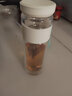 特美刻（TOMIC）玻璃杯双层高硼硅水杯男士茶水分离泡茶杯耐高温透明茶杯送爸爸 【304茶隔】白色 实拍图