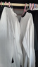 真维斯（JEANSWEST） T恤长袖男秋冬加绒加厚打底立领上衣打底衫上衣服长袖纯色t恤 白色【双面绒】 XL(推荐体重130斤-150斤左右) 实拍图