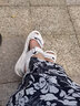 苏妃妃（sufeifei）凉鞋女夏季仙女风运动软底轻便透气露趾平底鞋魔术贴休闲沙滩凉鞋 9128-1白粉【内增高款】 37 实拍图
