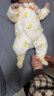 童泰秋冬0-6个月婴儿男女宝宝保暖连体蝴蝶哈衣TS23D165 黄色 52 实拍图