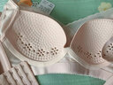 纤诗柔内衣女透气洞洞杯小胸薄款上托聚拢收副乳防下垂蕾丝无钢圈文胸夏 粉红色 80A 实拍图