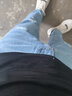 遥渠（YAO QU）牛仔裤男夏薄款浅色宽松牛仔裤男士潮牌破洞百搭九分裤子男裤子 0919天蓝 31 实拍图