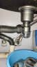 日丰 卫浴洗菜盆下水管防臭下水器排水道管单双槽下水管套装 单槽后置下水套餐-140MM 实拍图