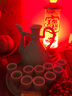 祥燕龙泉釉青瓷家用复古高脚小酒杯陶瓷酒具套装陶瓷分酒器中式带托盘 青瓷双龙戏珠 实拍图